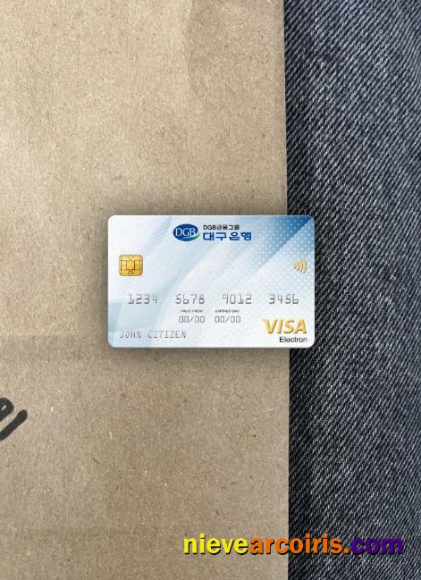 South Korea Daegu bank visa electron card photolook